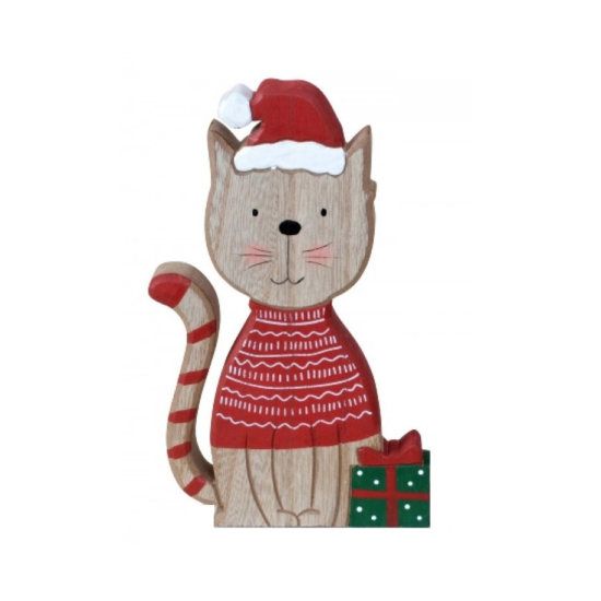 karácsonyi cicás dekoráció