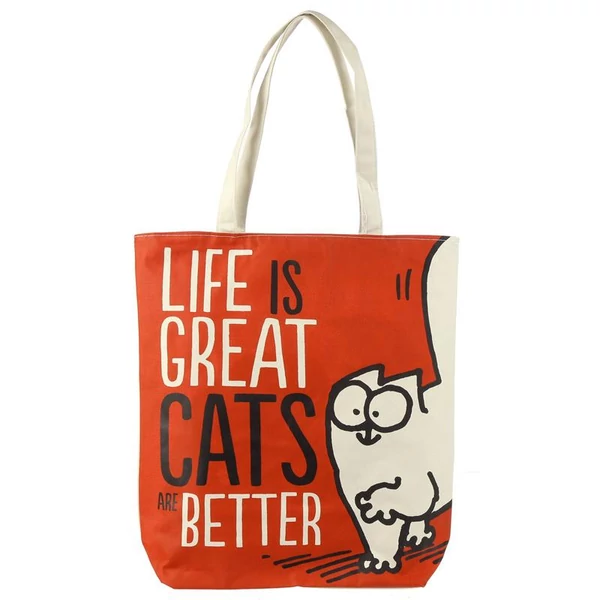 simon's cat női táska piros